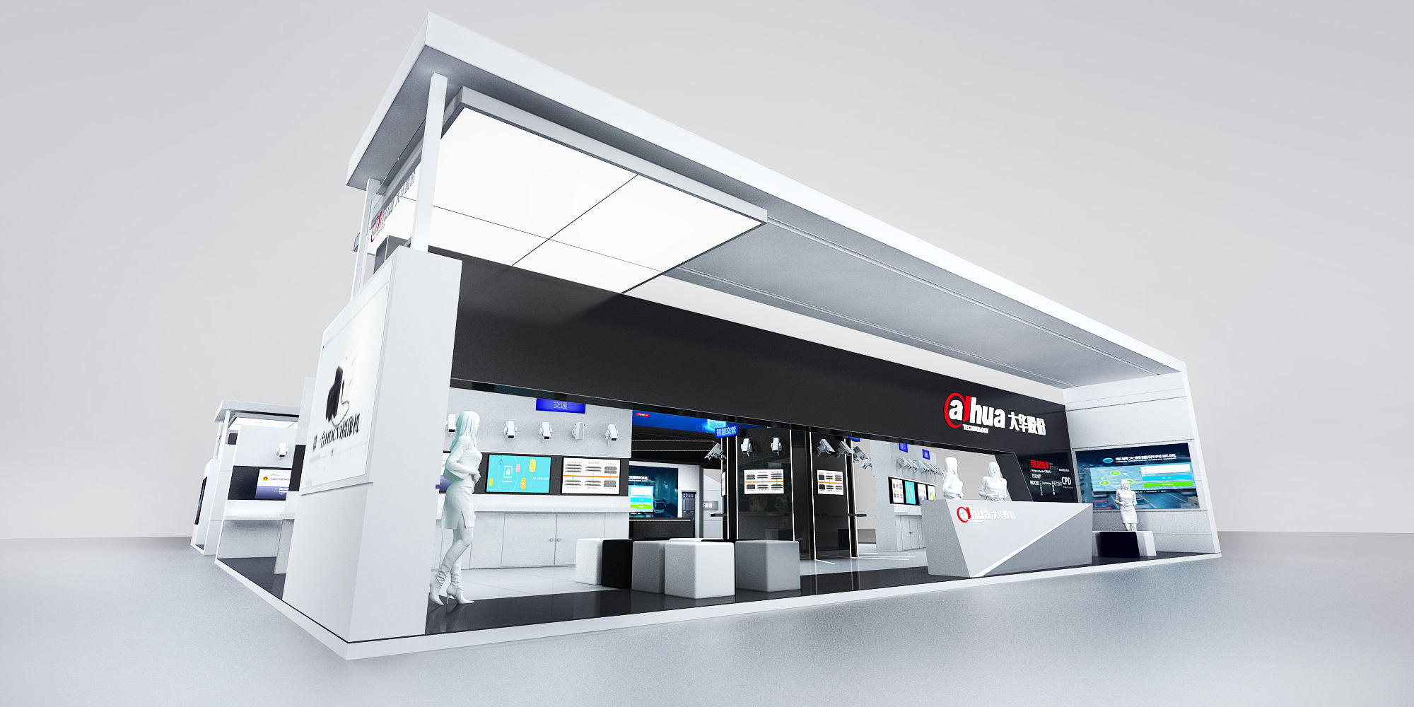 electric Surveillance booth exhibition 3D model_4