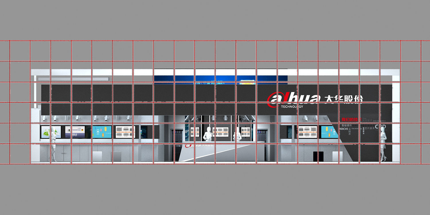 electric Surveillance booth exhibition 3D model_19