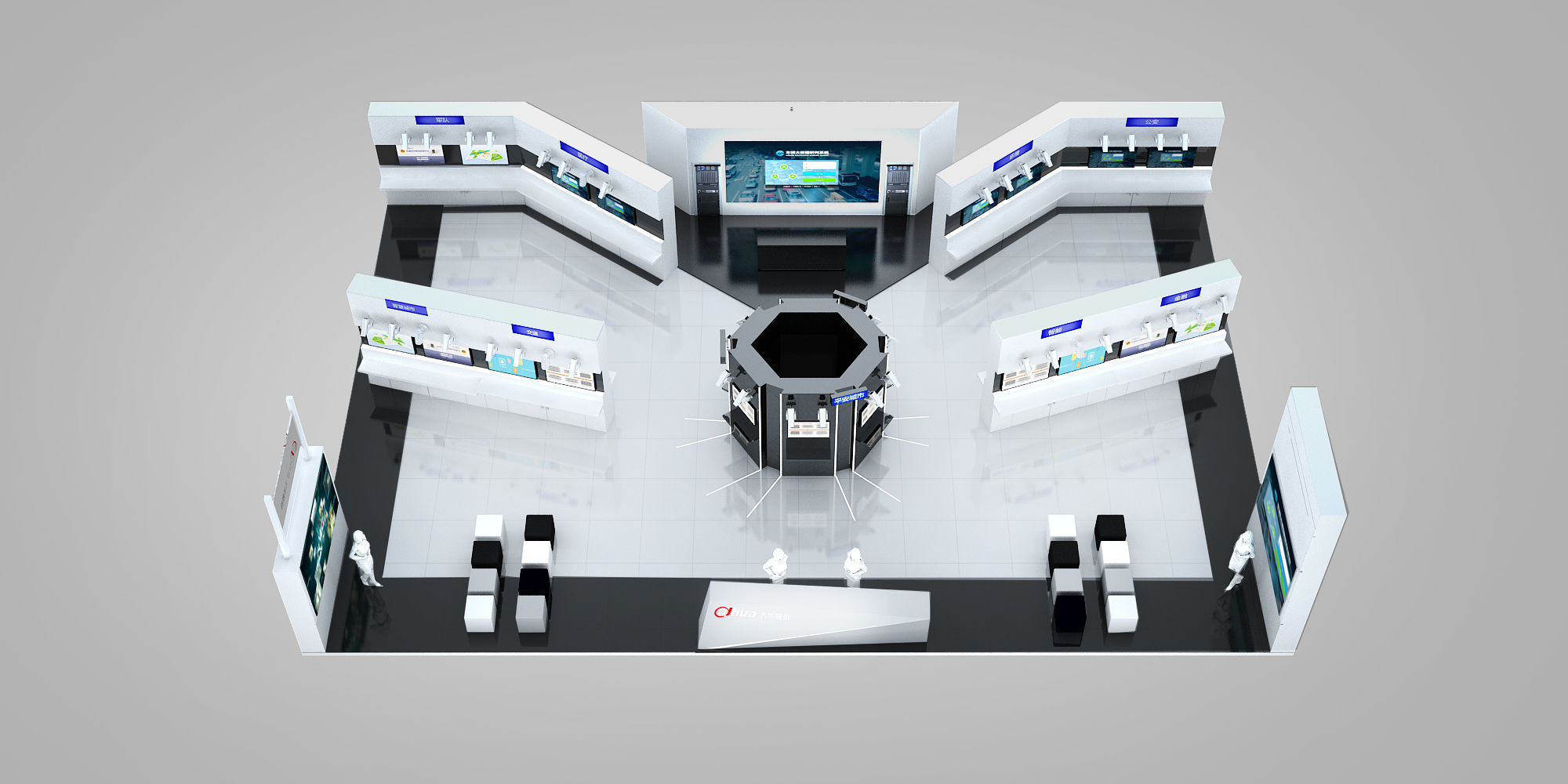 electric Surveillance booth exhibition 3D model_7