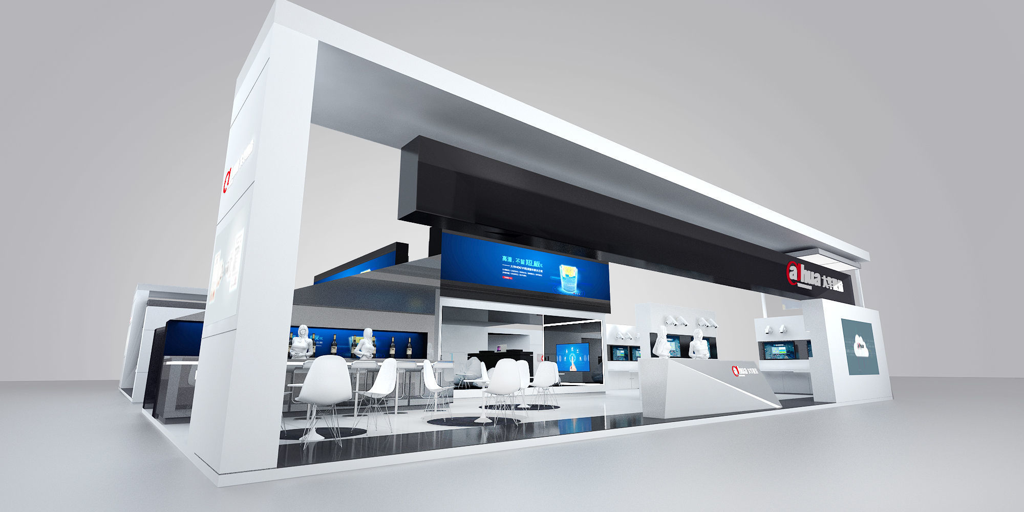 electric Surveillance booth exhibition 3D model_9