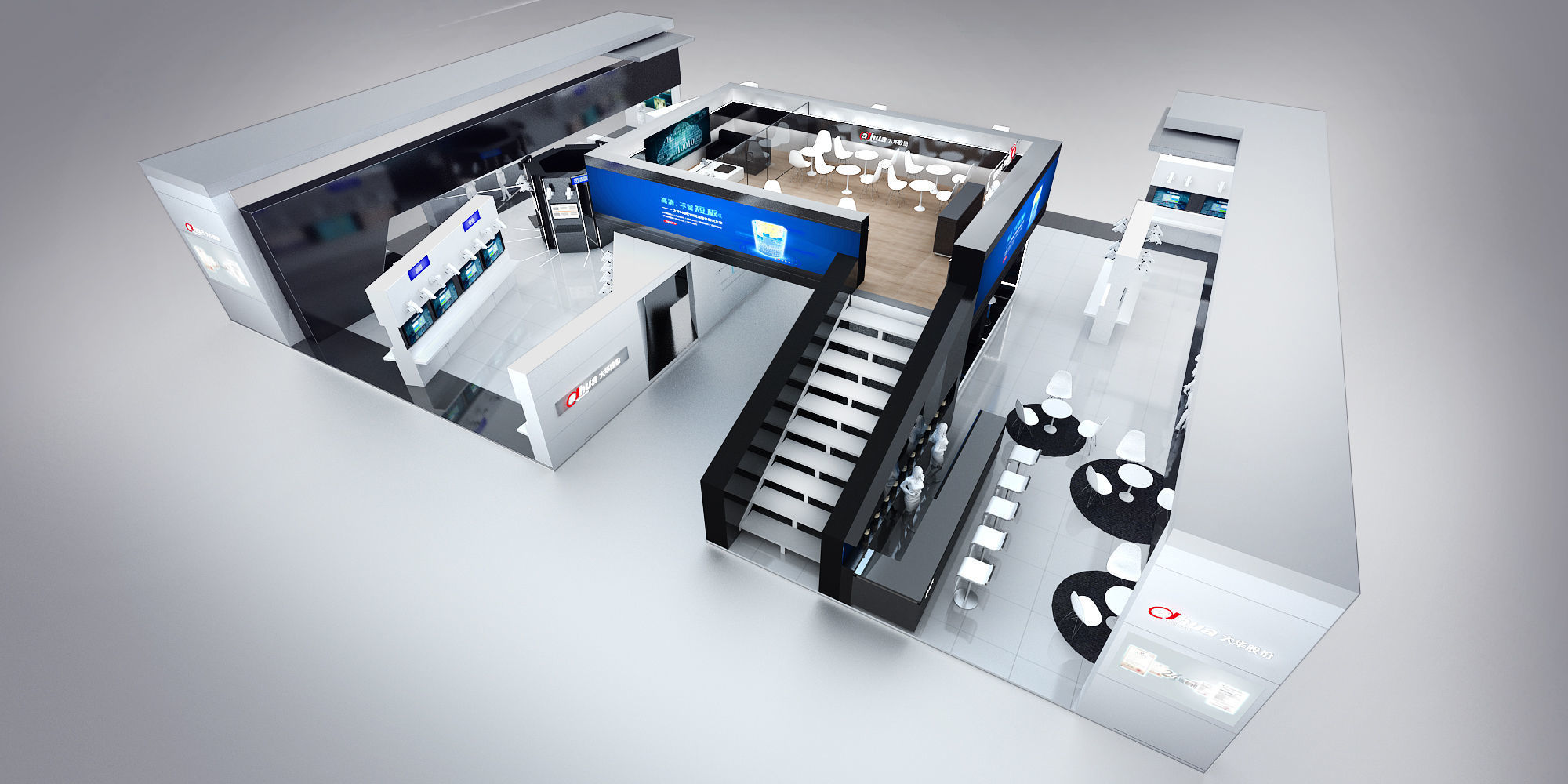 electric Surveillance booth exhibition 3D model_6