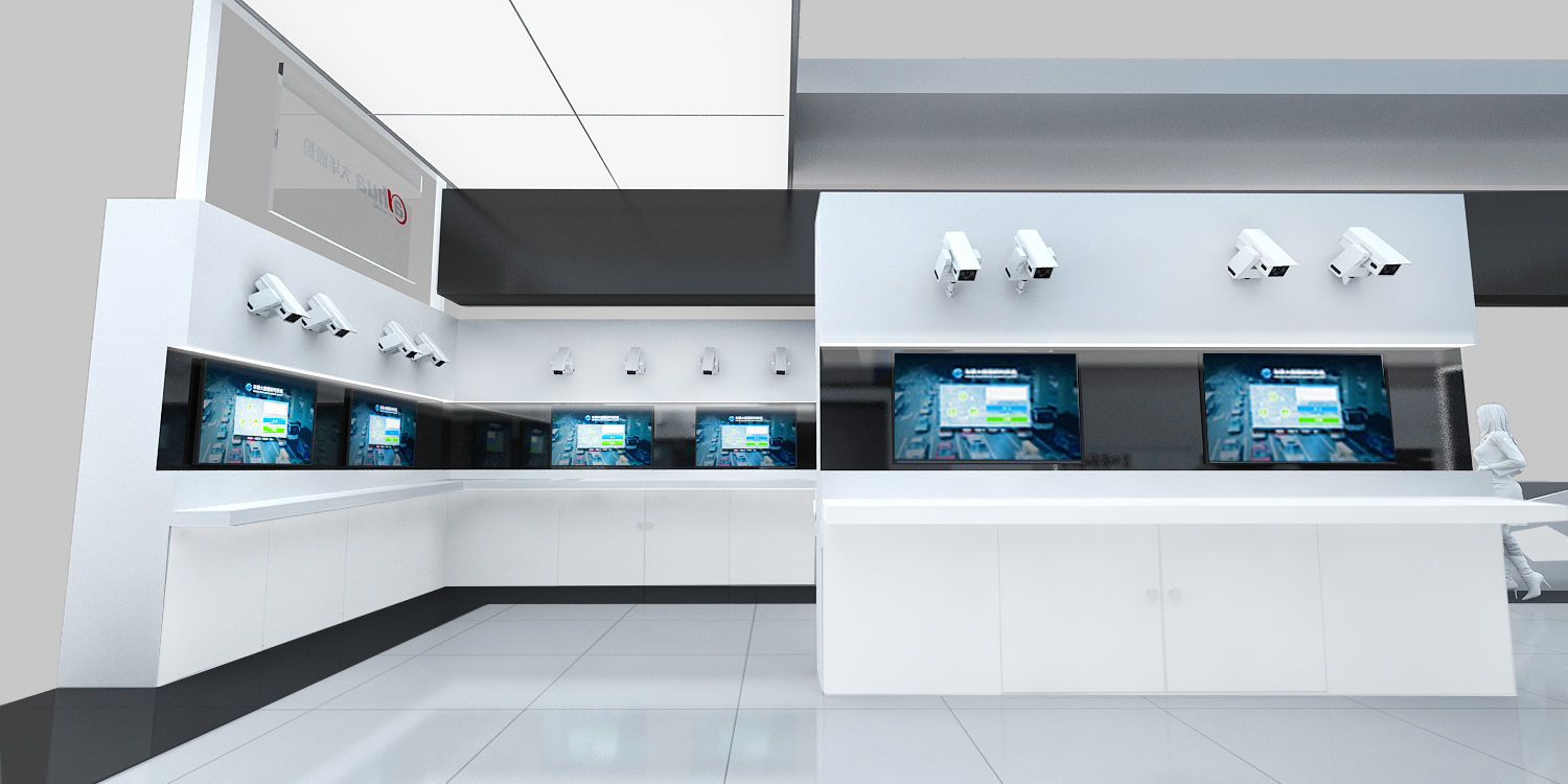 electric Surveillance booth exhibition 3D model_14