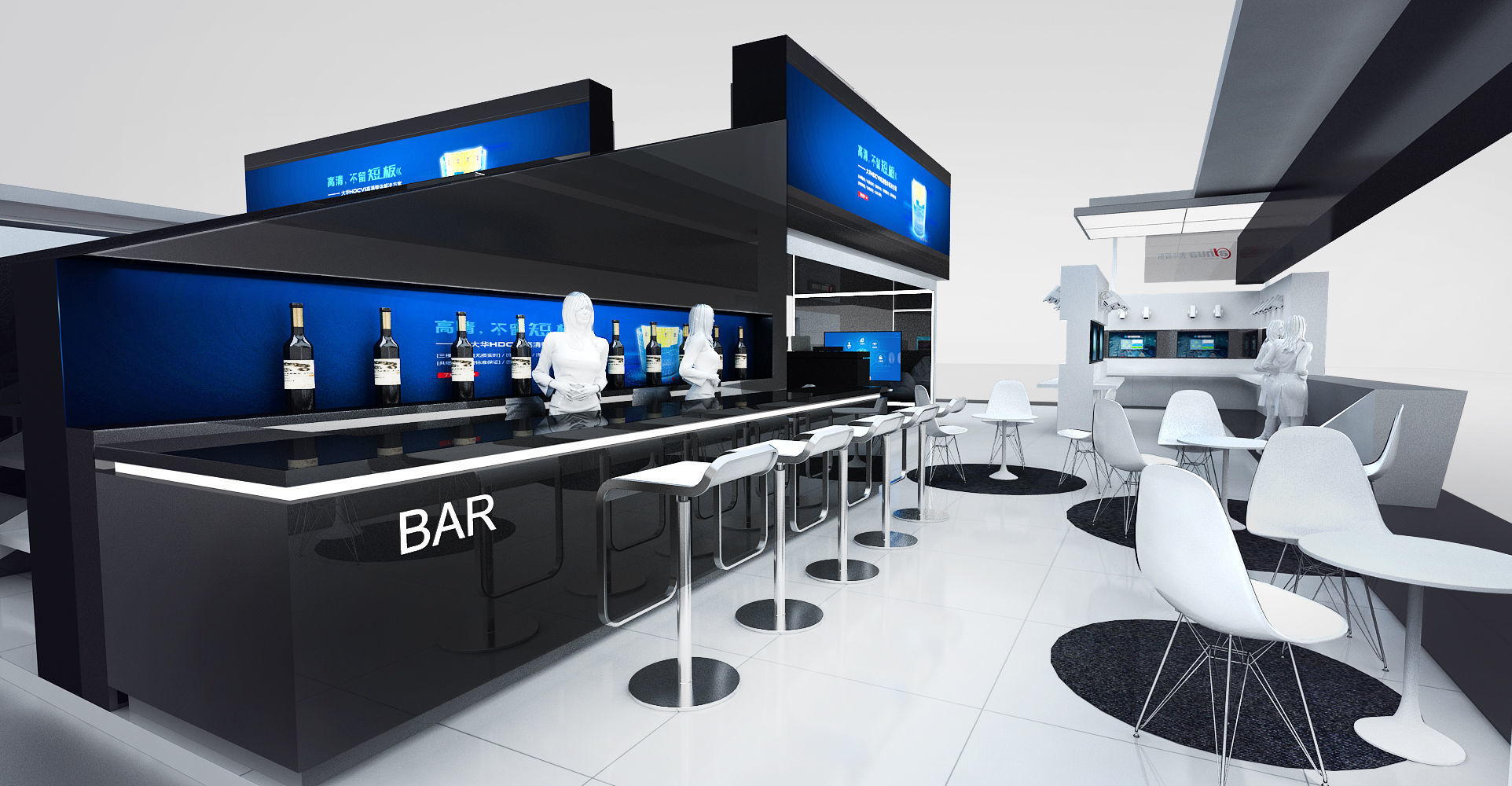 electric Surveillance booth exhibition 3D model_16