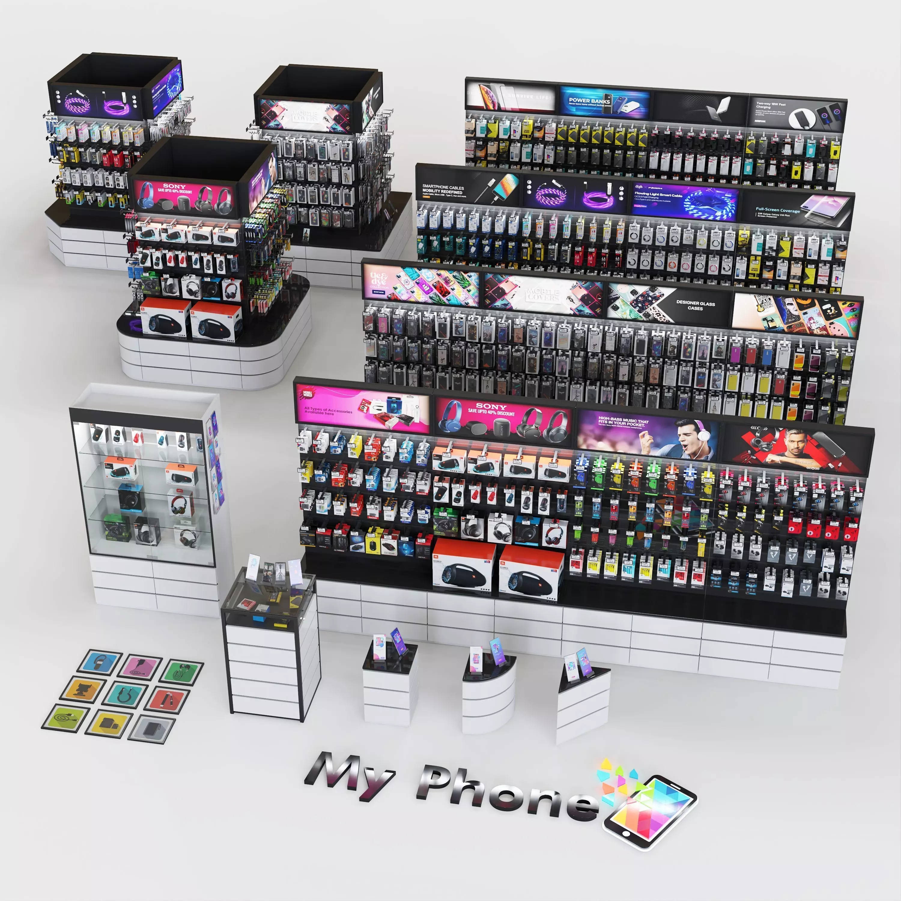 Electronic and Mobile Accessories Store 3D model_0