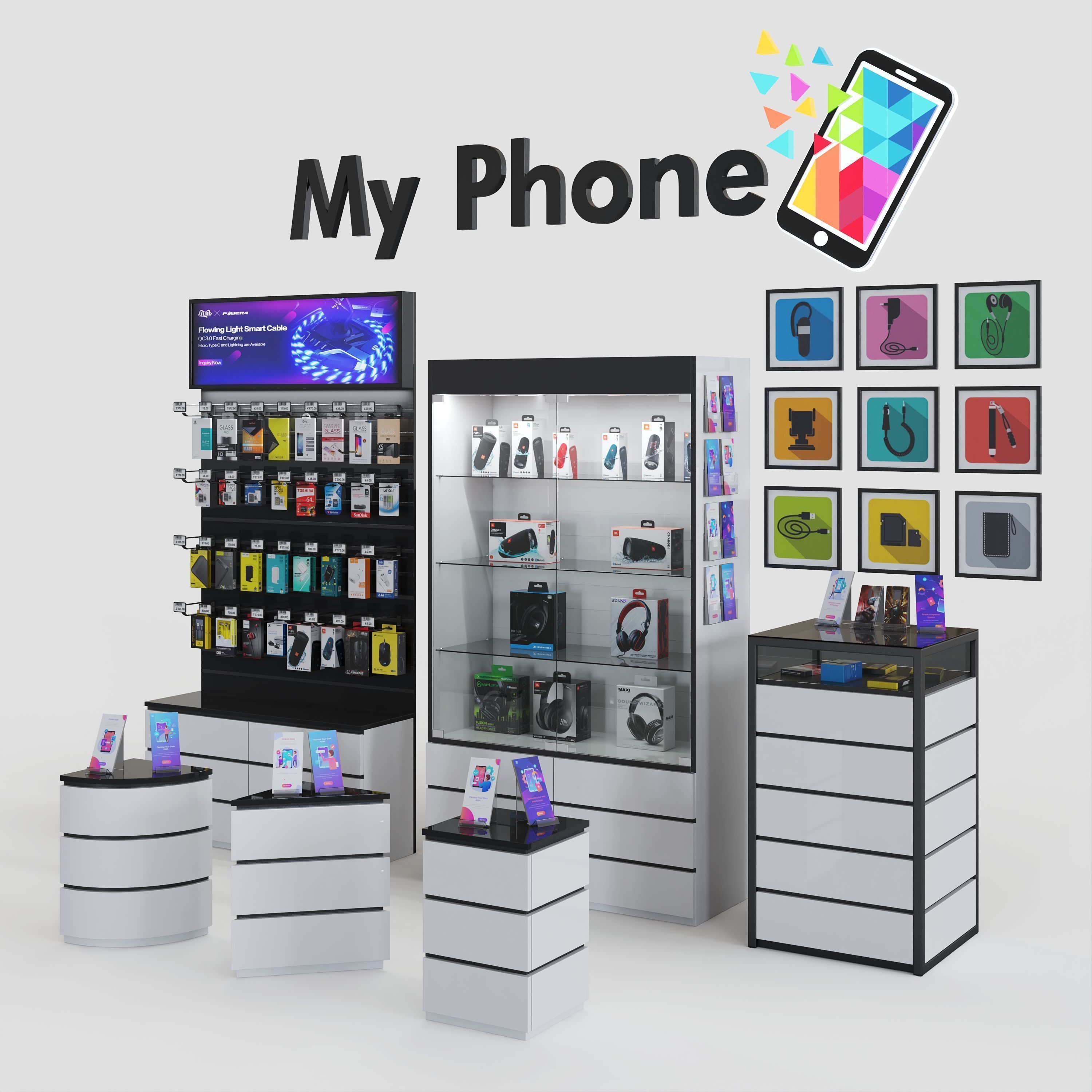Electronic and Mobile Accessories Store 3D model_2
