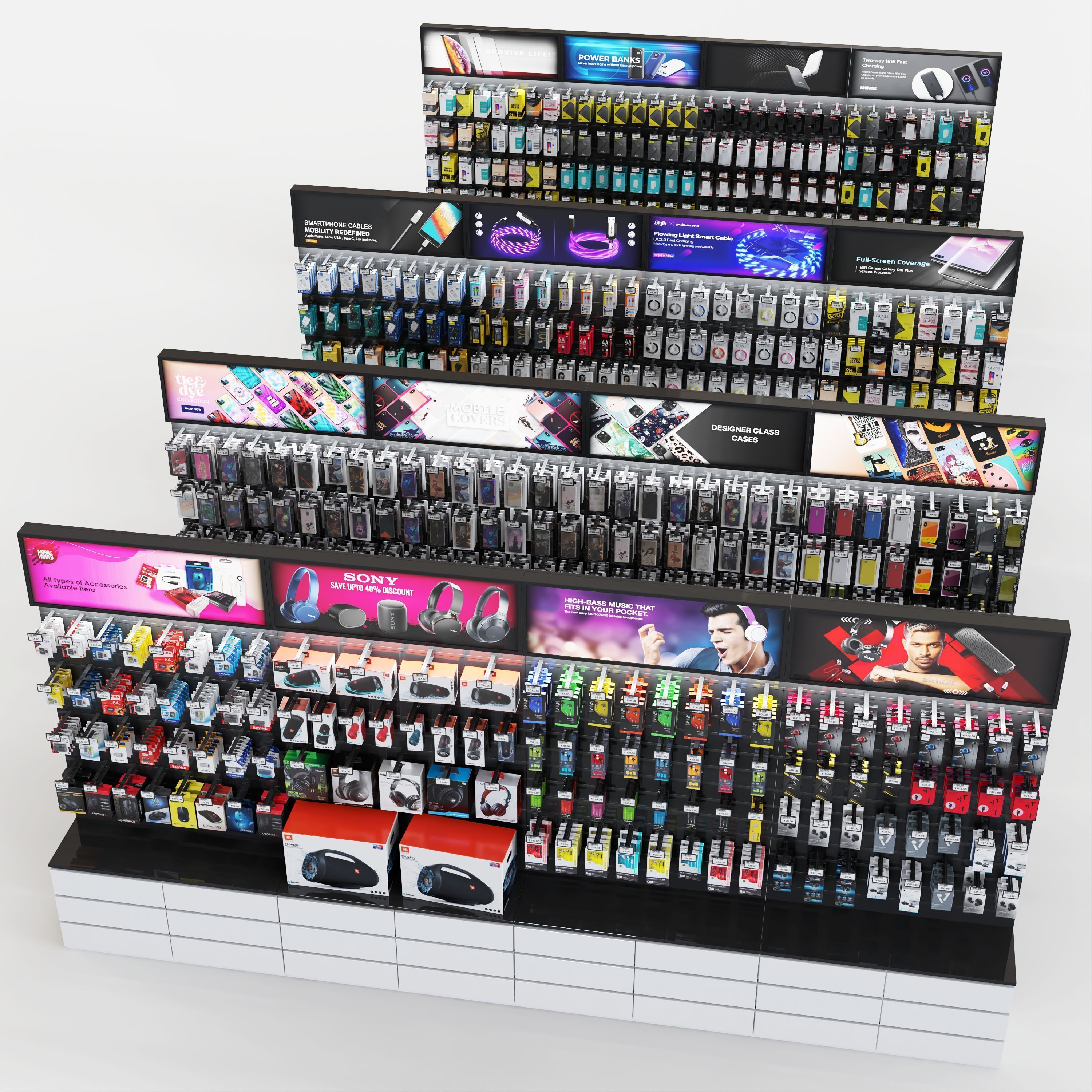 Electronic and Mobile Accessories Store 3D model_1