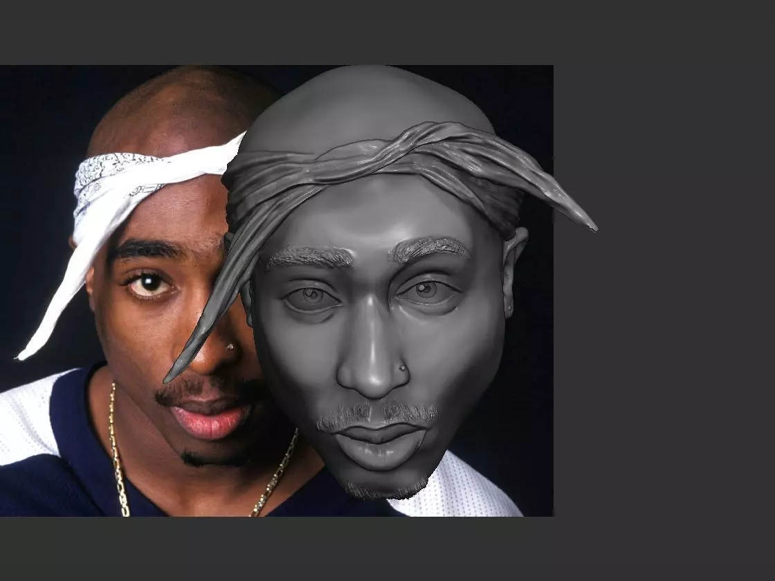 TUPAC SHAKUR AMERICAN RAPPER 2PAC MAKAVELI MUSIC ARTIST 3D print model