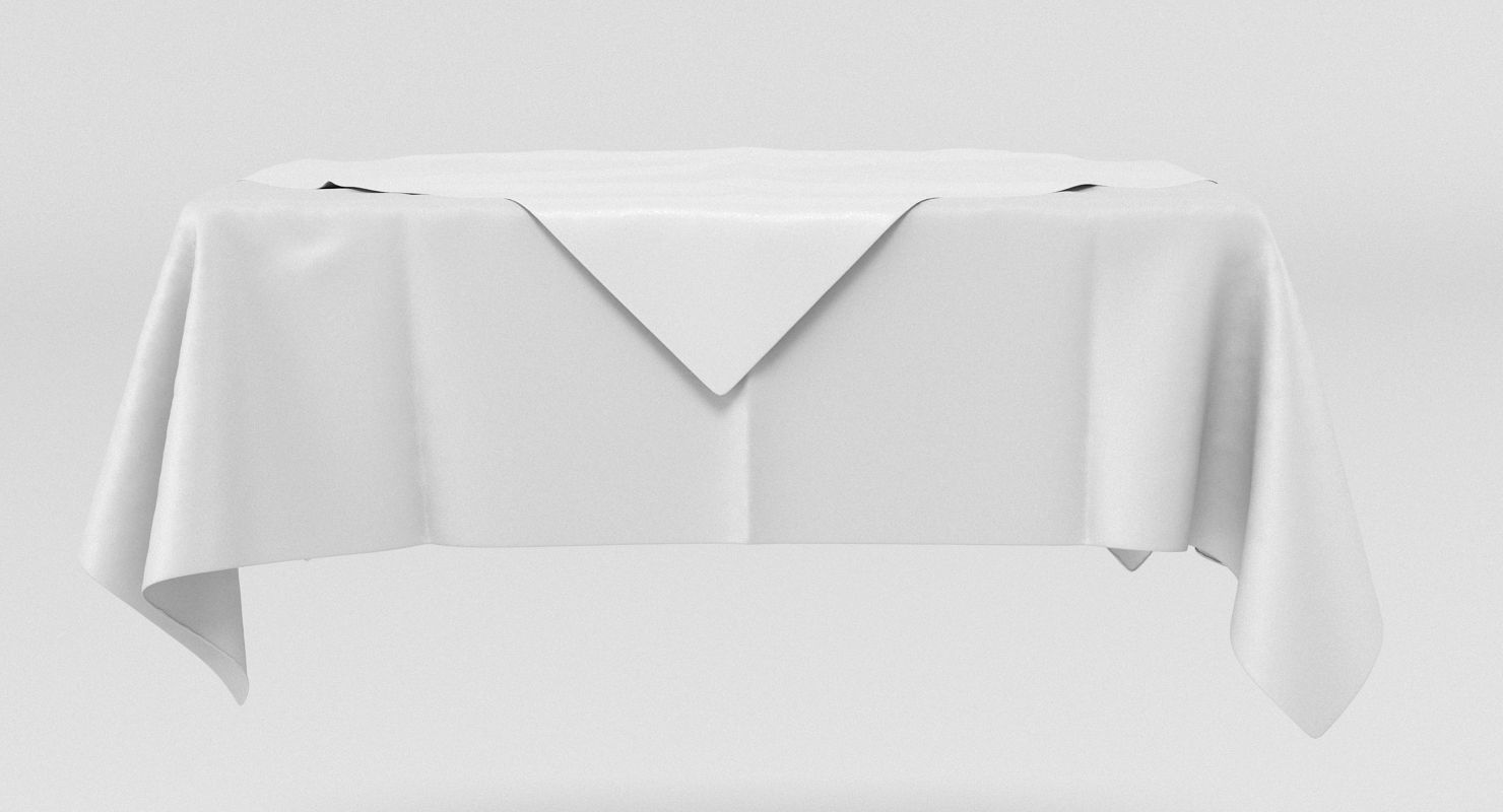 Tablecloth table with cloth 3D model_6