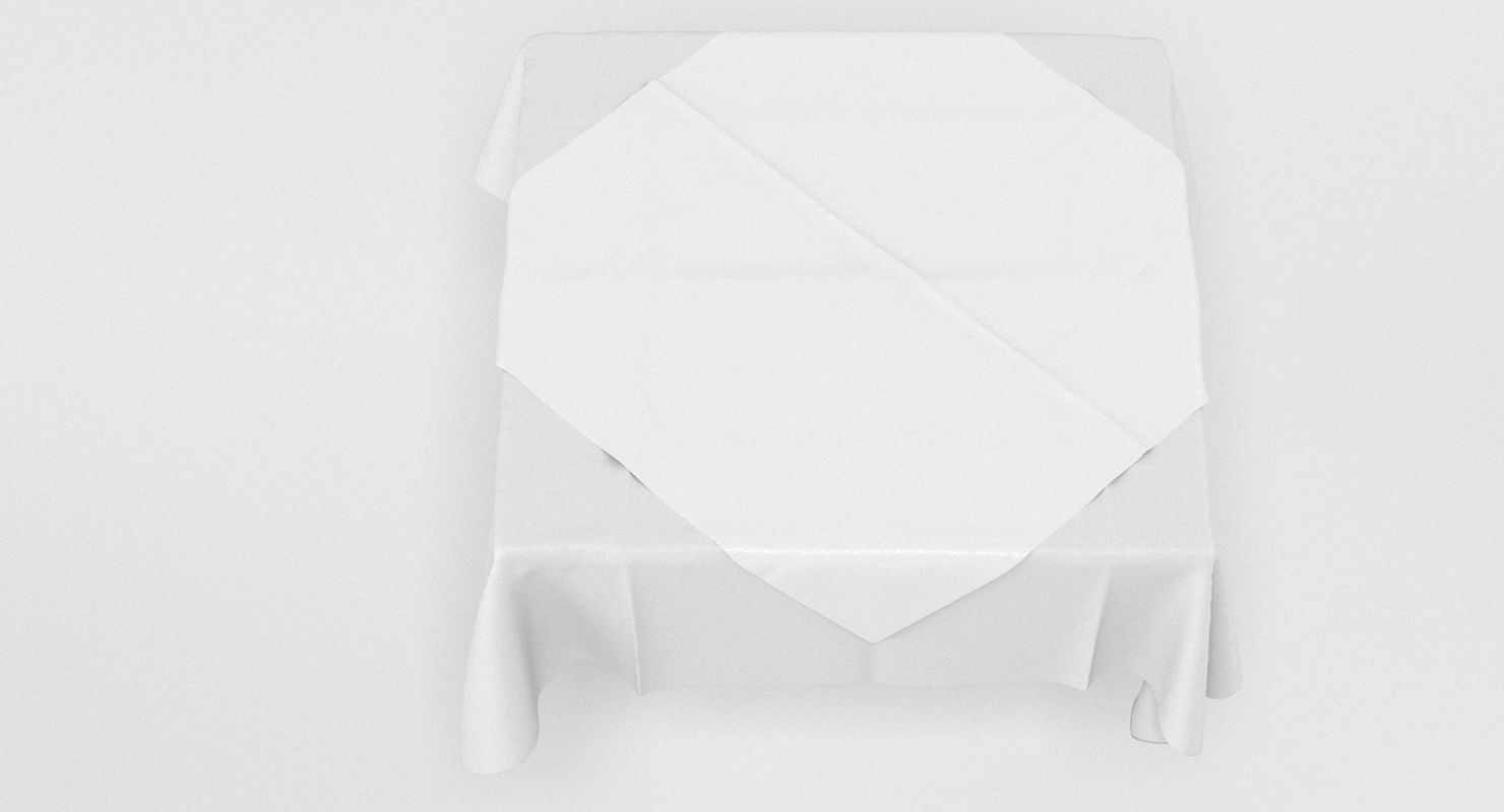 Tablecloth table with cloth 3D model_3