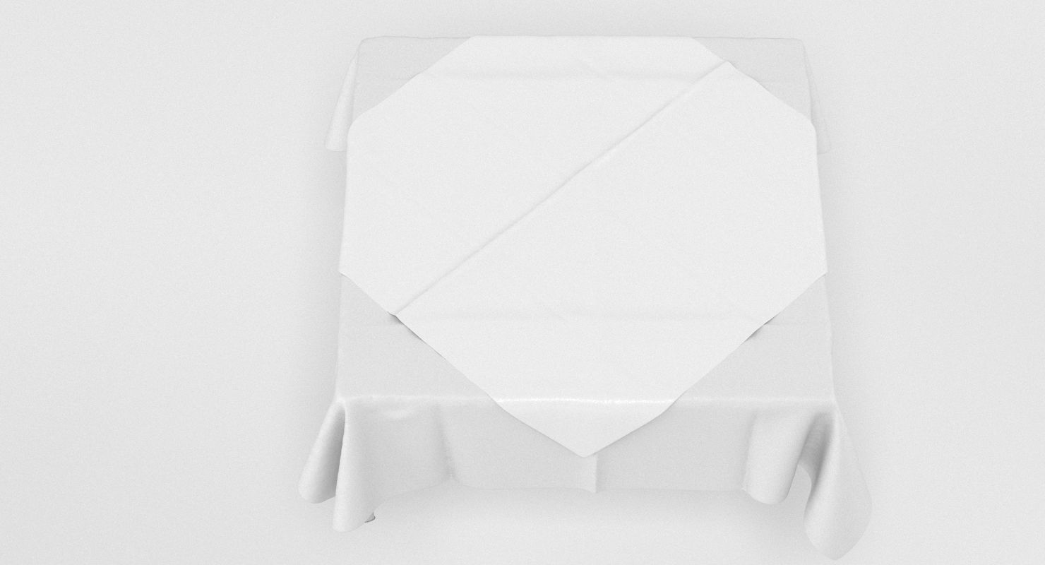 Tablecloth table with cloth 3D model_4