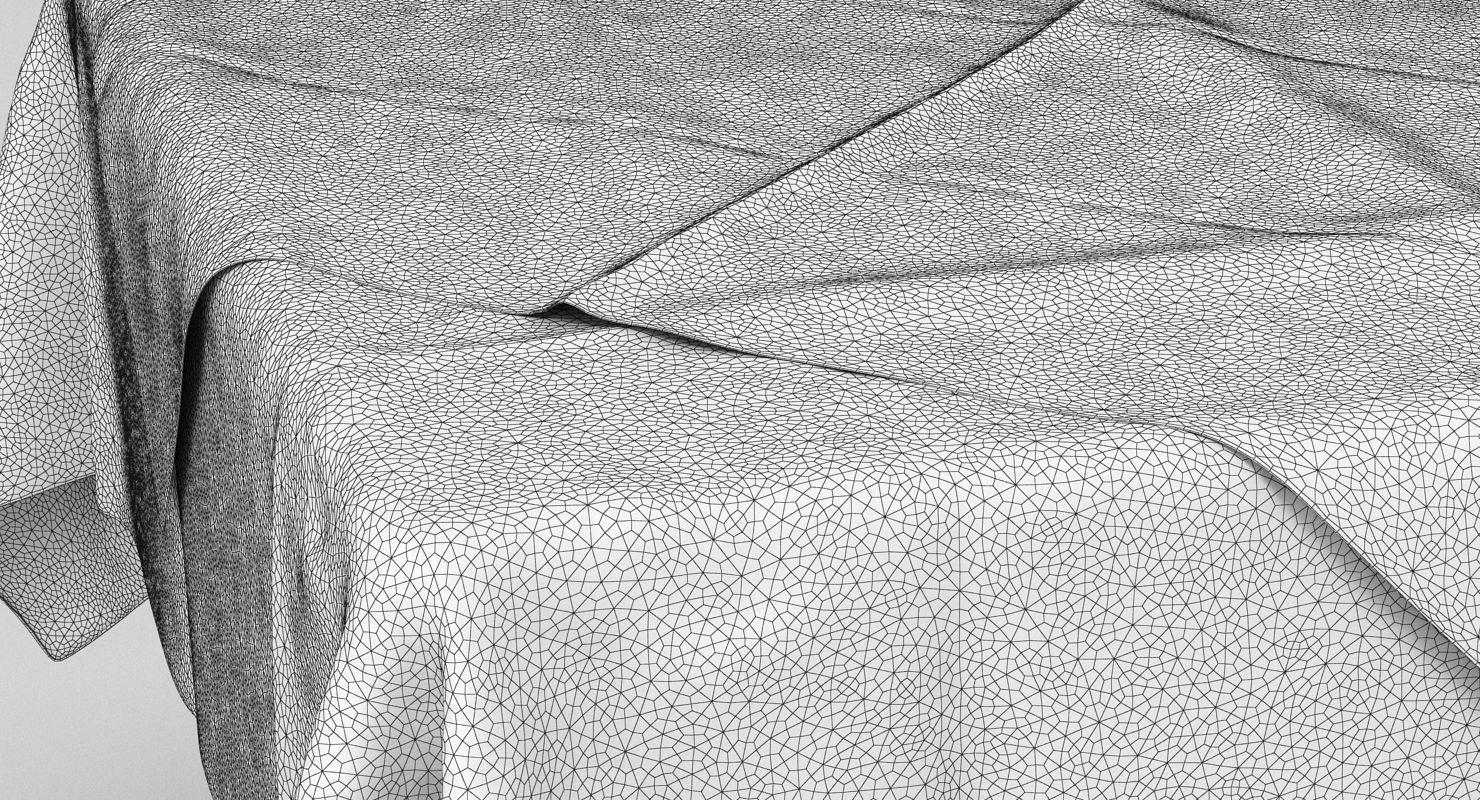 Tablecloth table with cloth 3D model_8