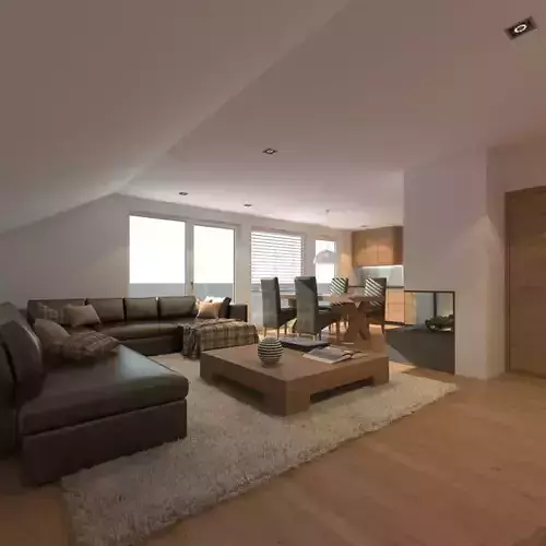 Open Plan Apartment Lounge