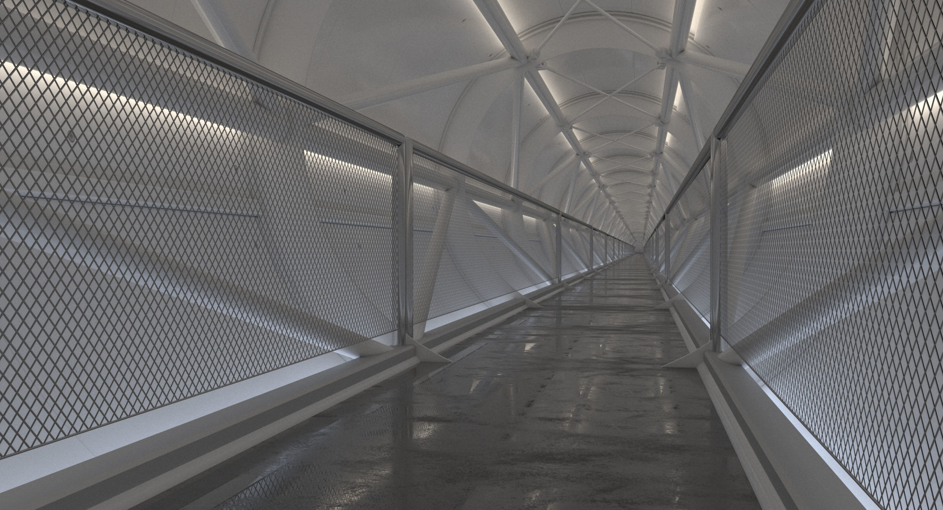 Sci-Fi Tunnel 2 3D model_1