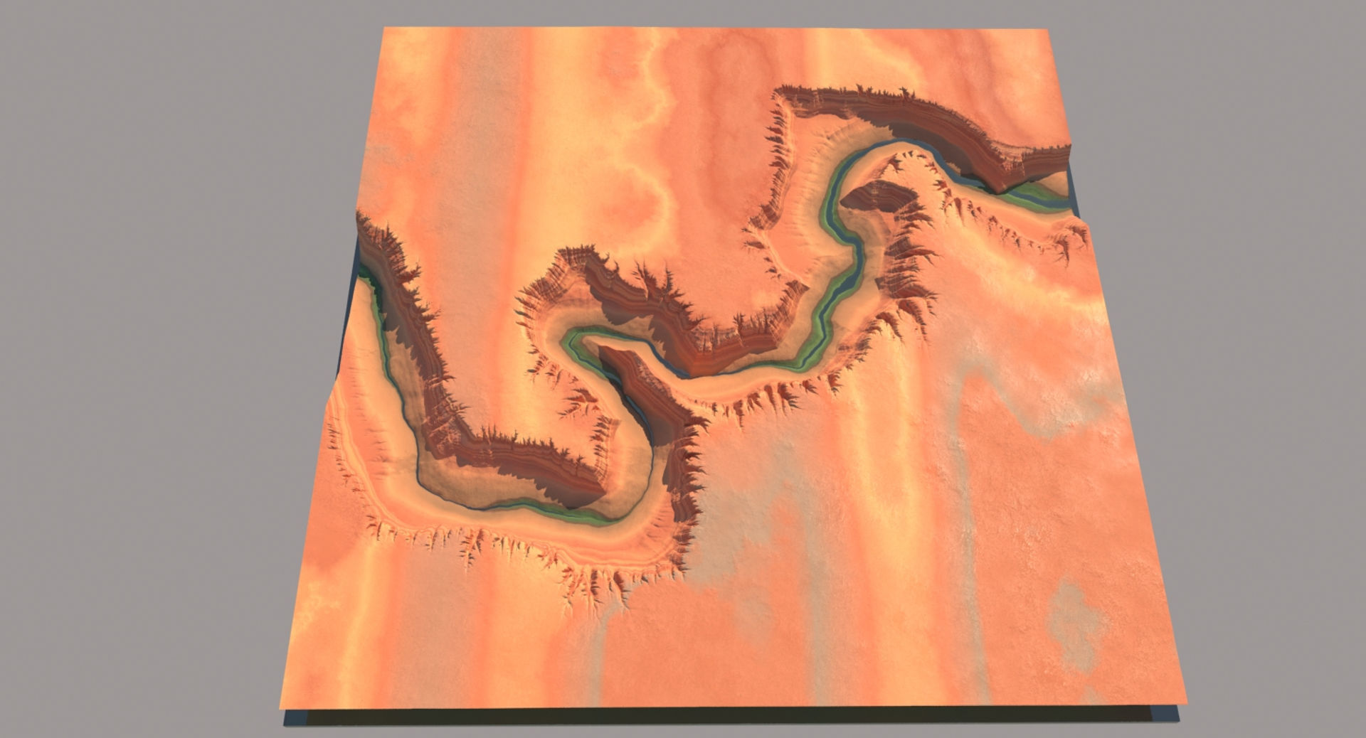 Canyon 5 grand on piece of wood 3D model_11