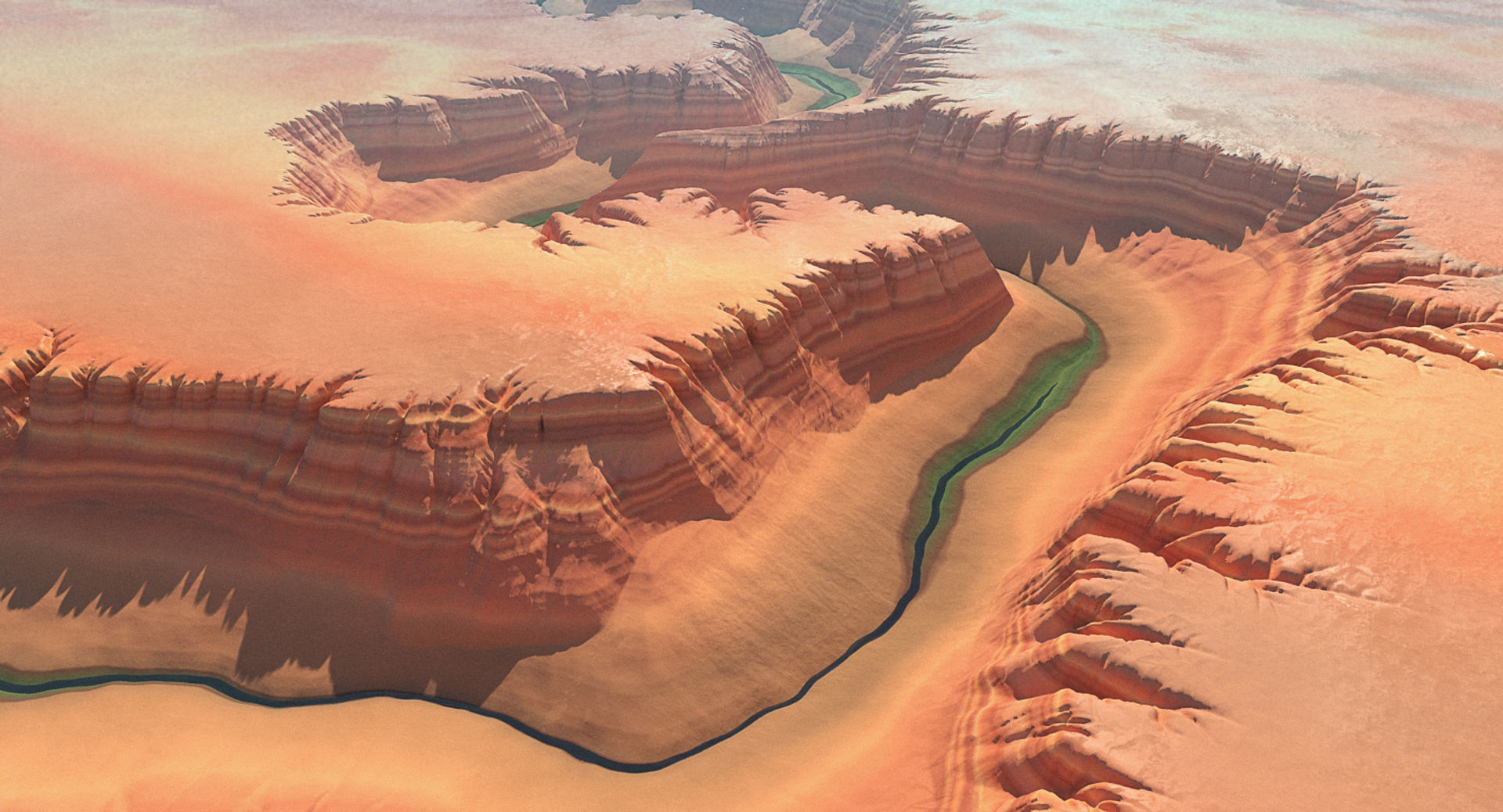 Canyon 5 grand on piece of wood 3D model_2