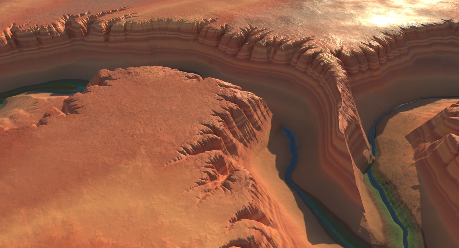 Canyon 5 grand on piece of wood 3D model_3