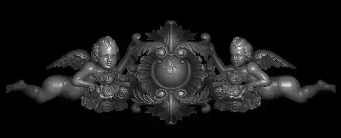 3d model of flowers and leaves