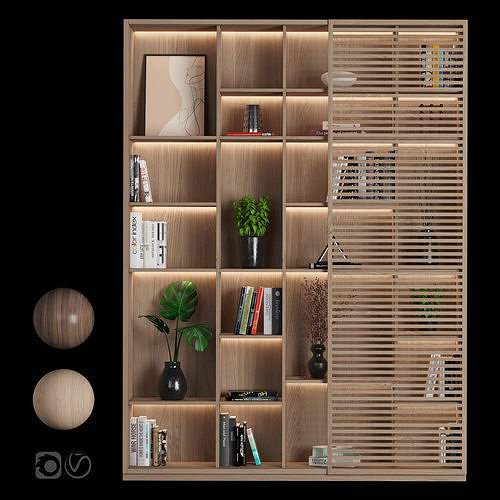 Rack and Bookcase 10 3D model