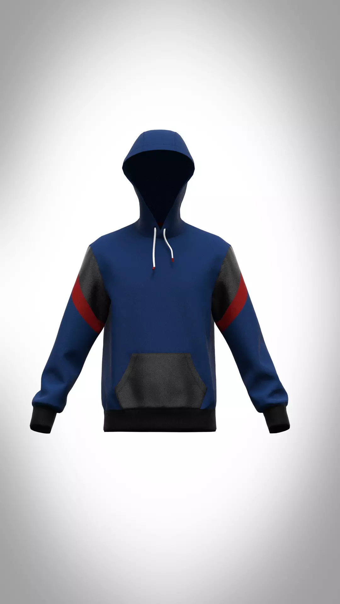 Mens Cut and Sew Hoodie Low-poly 3D model