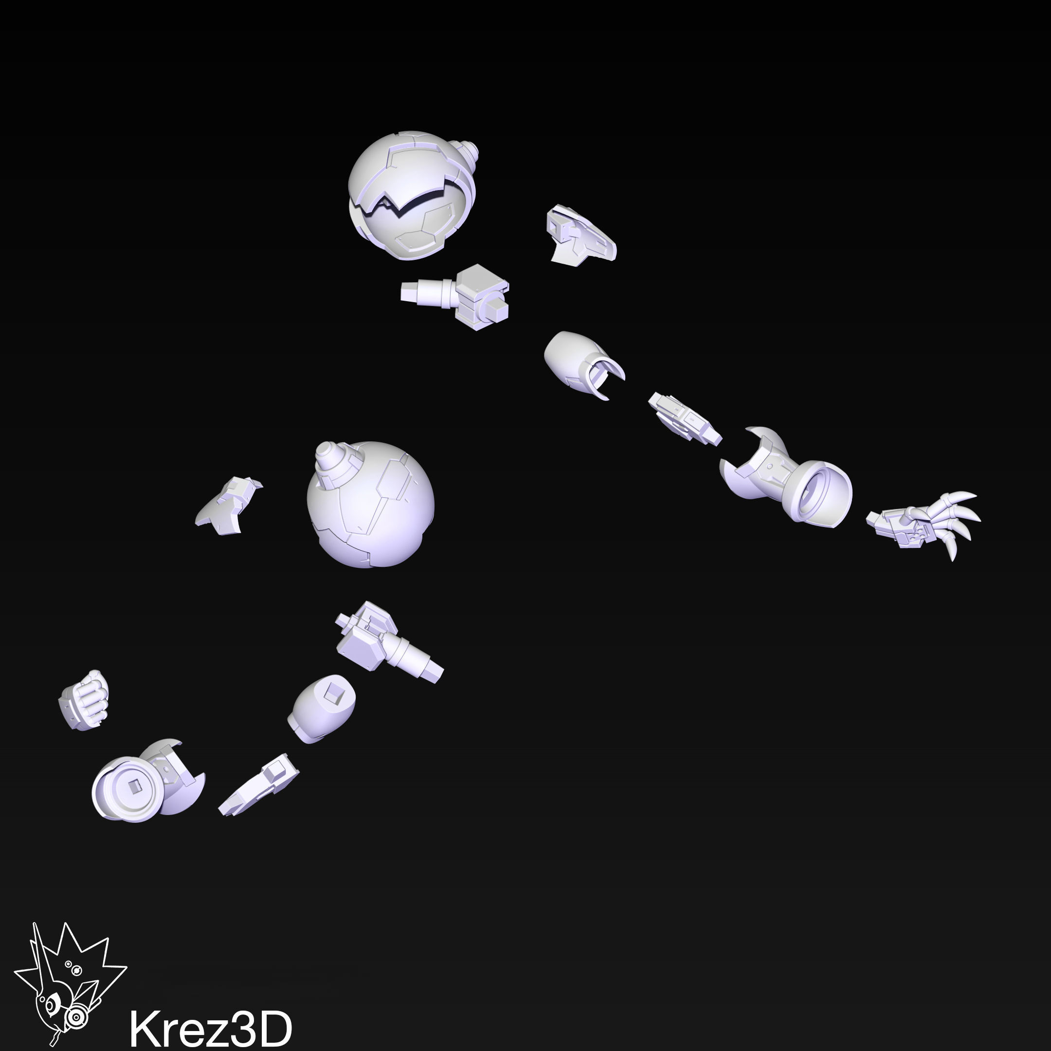 Master Gundam 3D print model_10