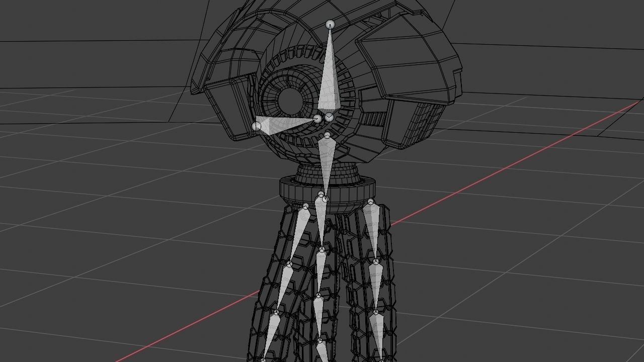 3-leg Robot rigged - animated character 3D model_22