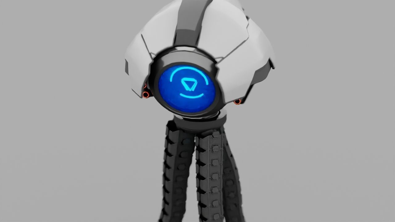 3-leg Robot rigged - animated character 3D model_7