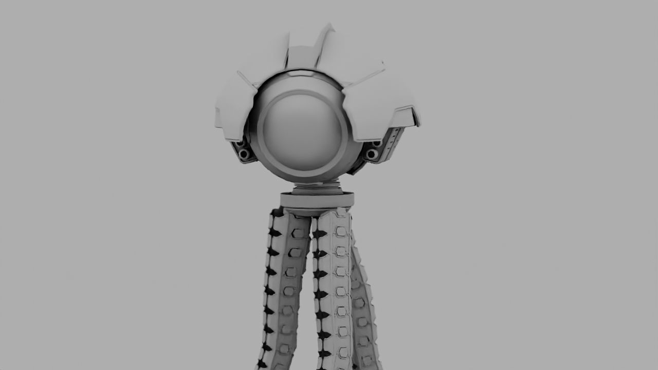 3-leg Robot rigged - animated character 3D model_16