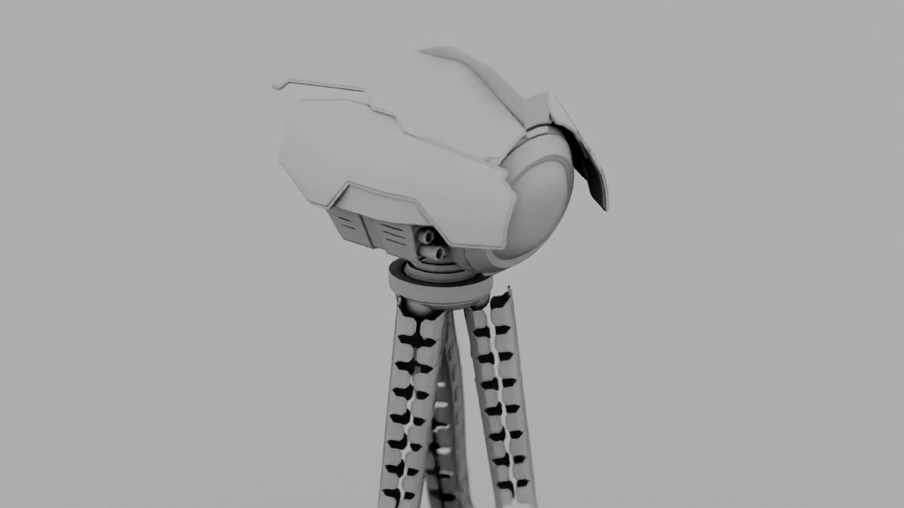 3-leg Robot rigged - animated character 3D model_12