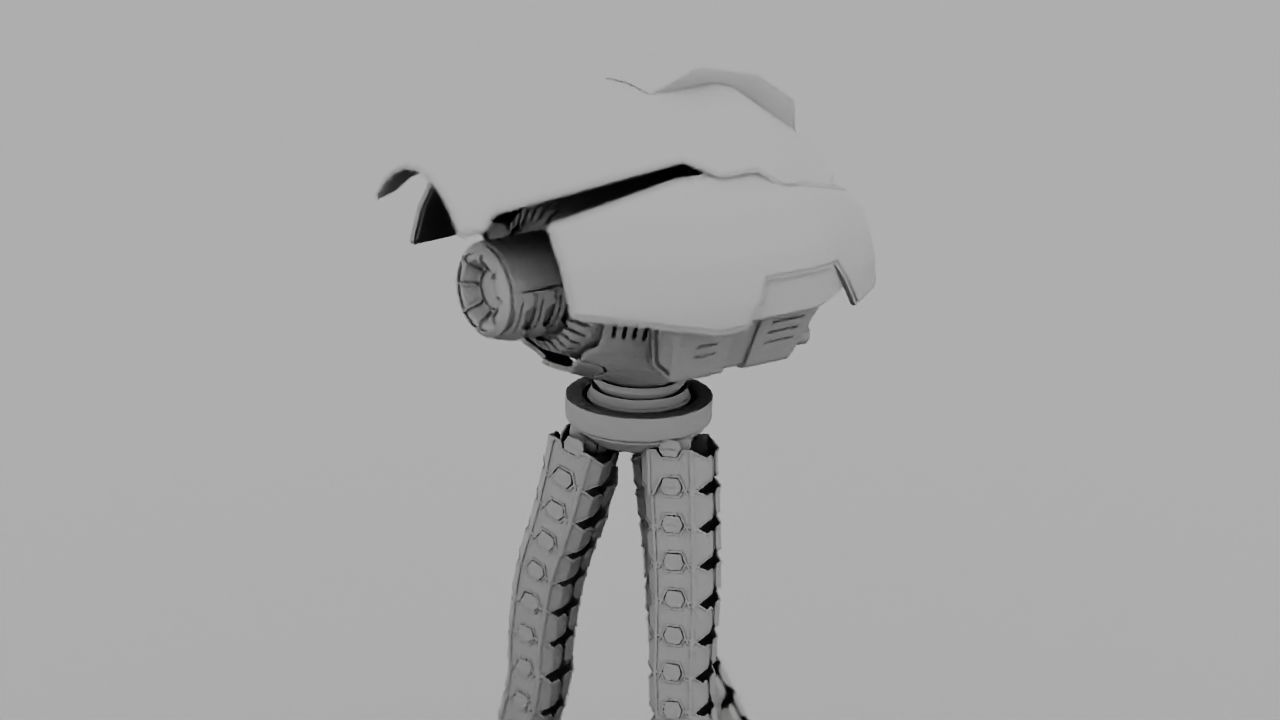 3-leg Robot rigged - animated character 3D model_13