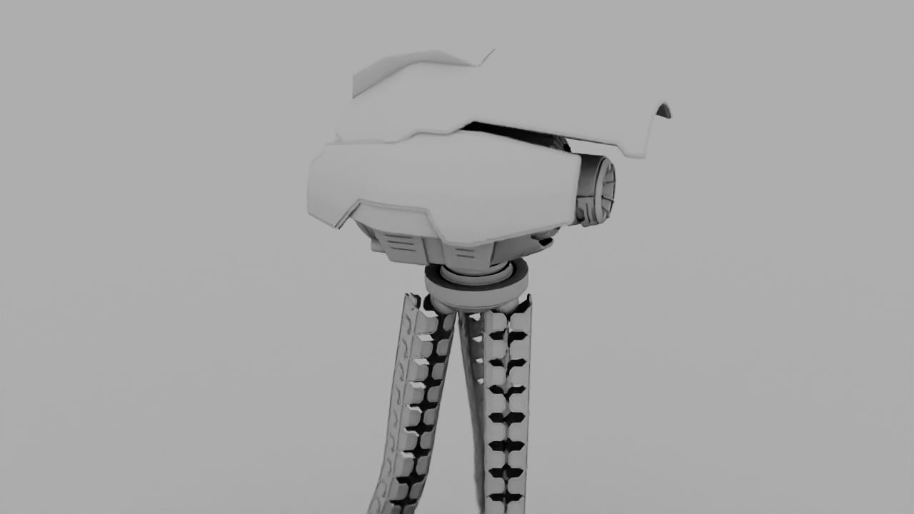 3-leg Robot rigged - animated character 3D model_15