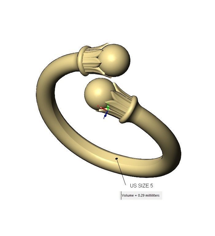 Lotus bead ends bypass band US sizes 5to9 3D print model_15