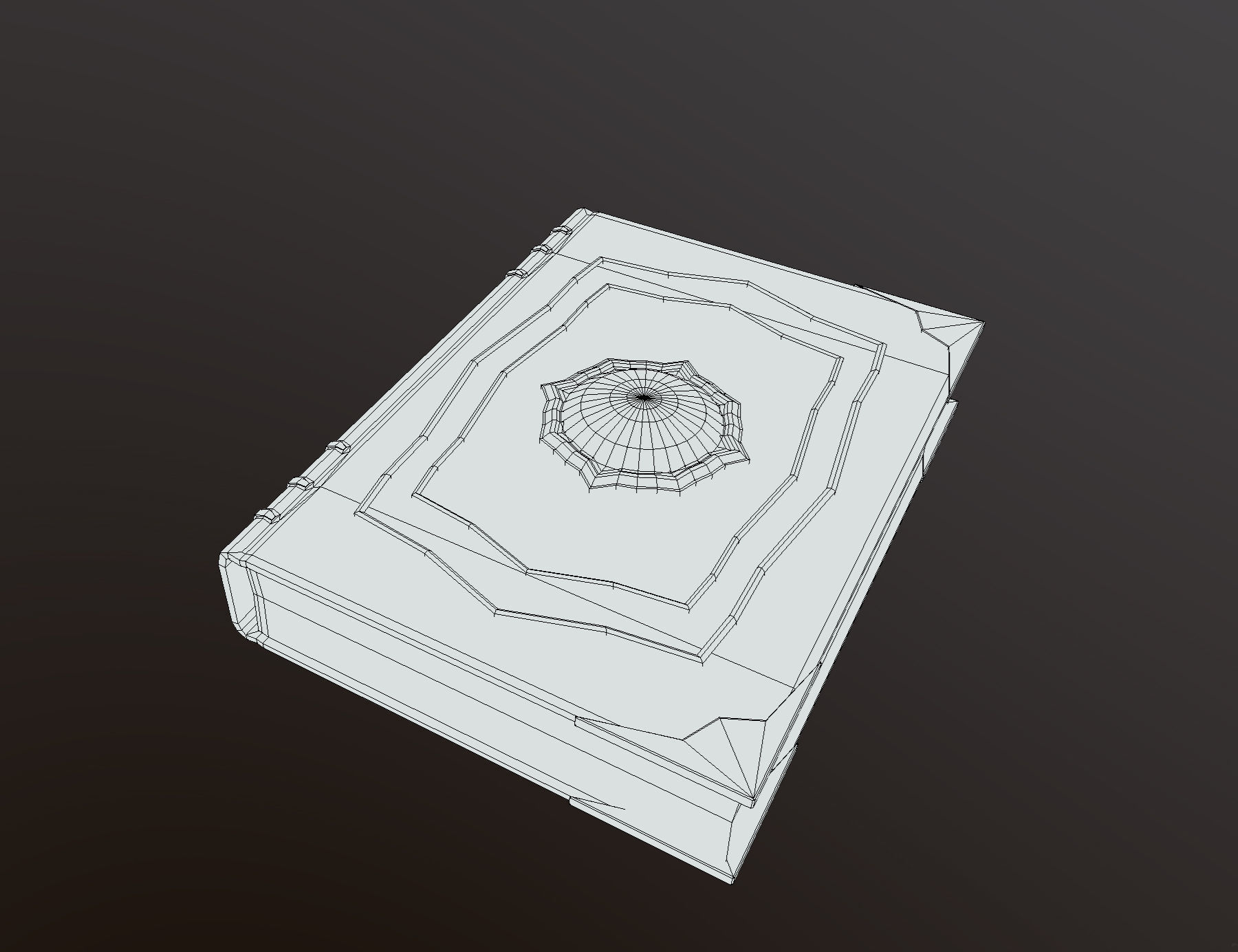 Old magic book - stylized low poly spellbook Low-poly 3D model_7