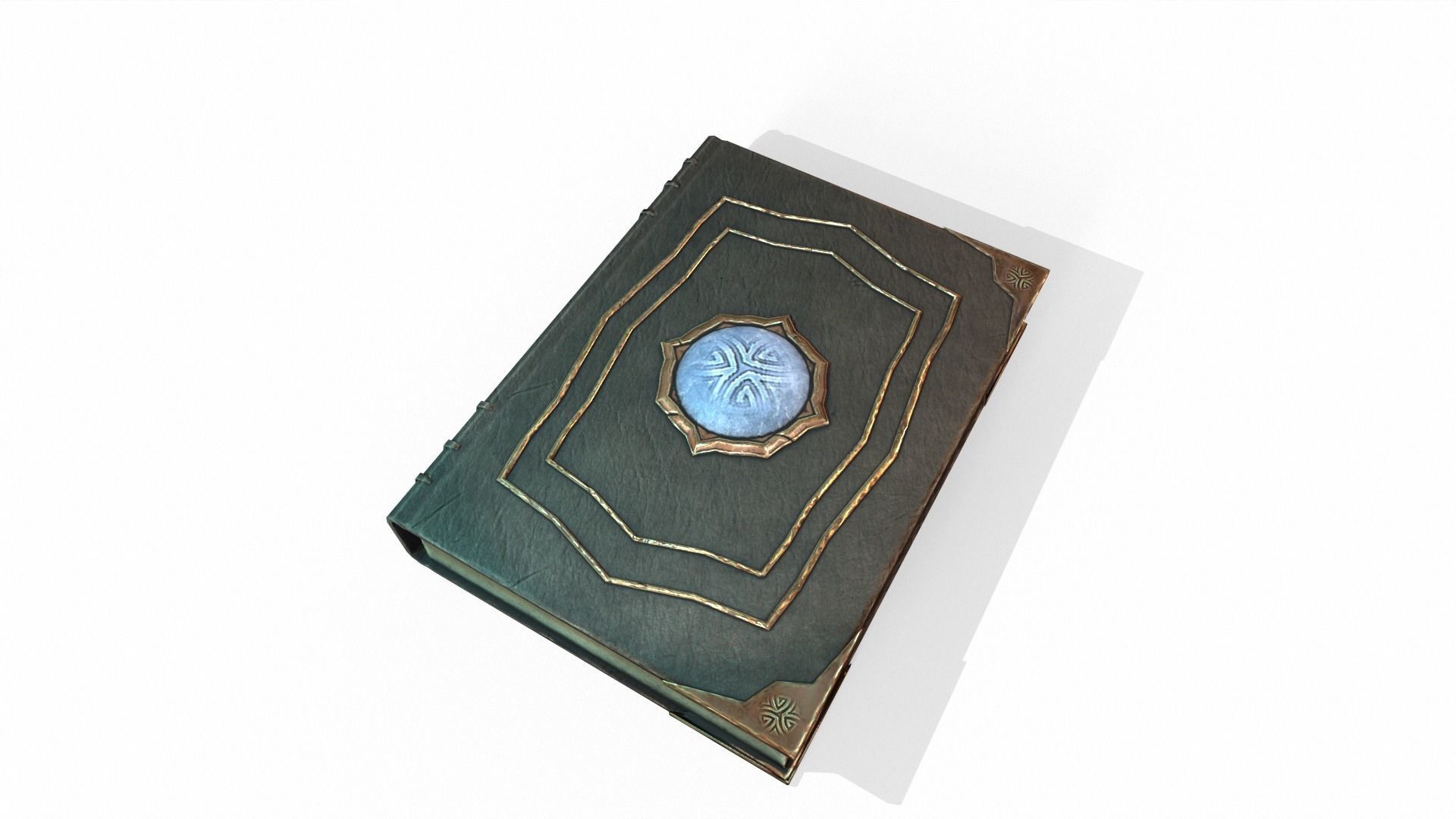 Old magic book - stylized low poly spellbook Low-poly 3D model_3
