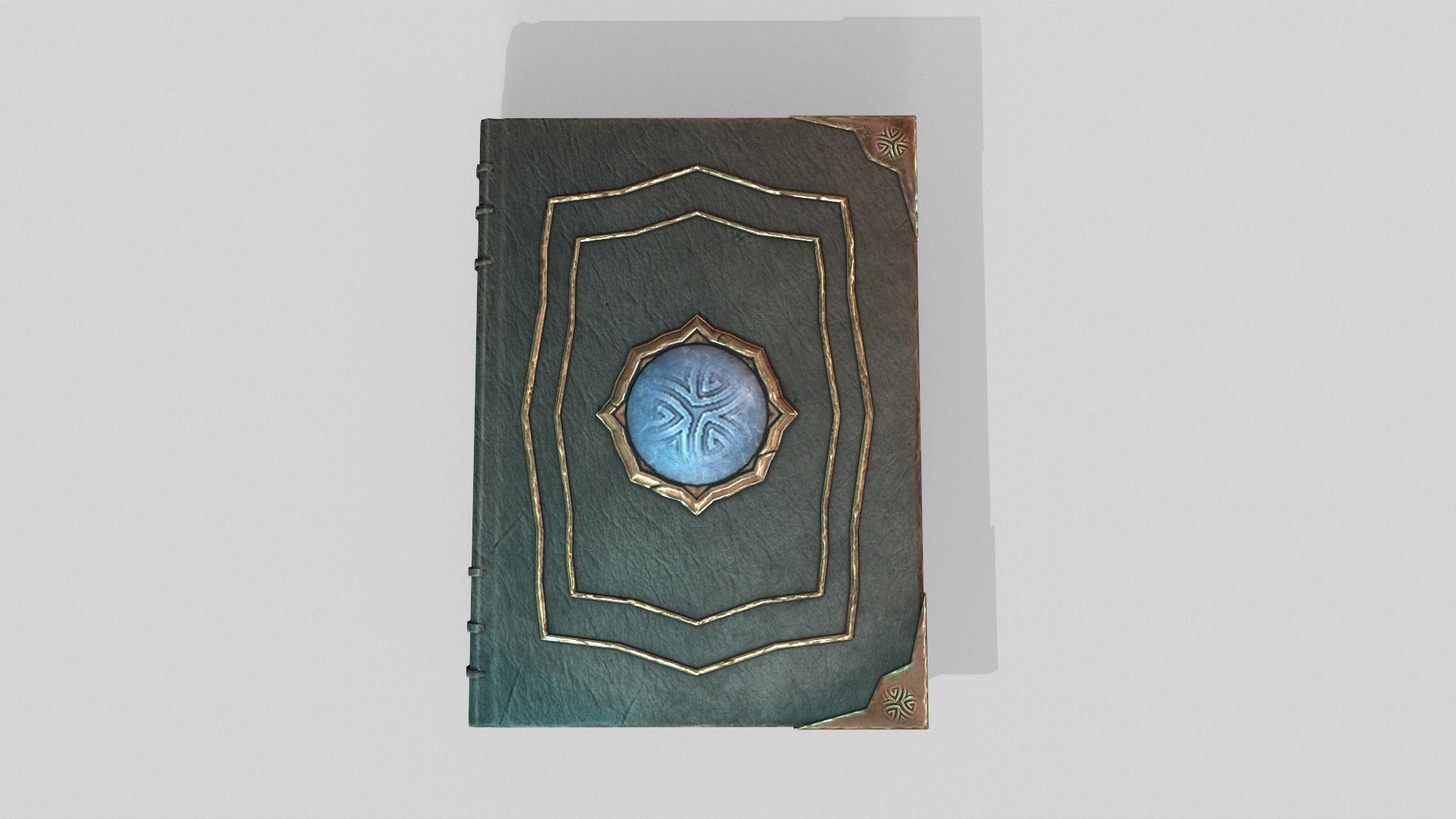 Old magic book - stylized low poly spellbook Low-poly 3D model_6