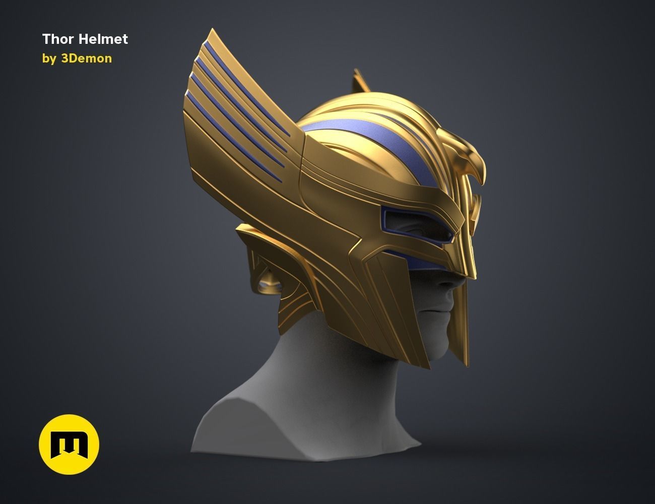 Thor Helmet Love and Thunder 3D print model_22