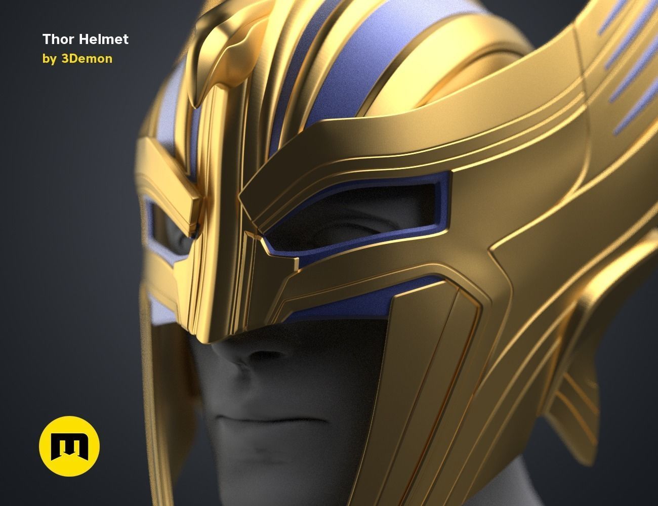 Thor Helmet Love and Thunder 3D print model_13