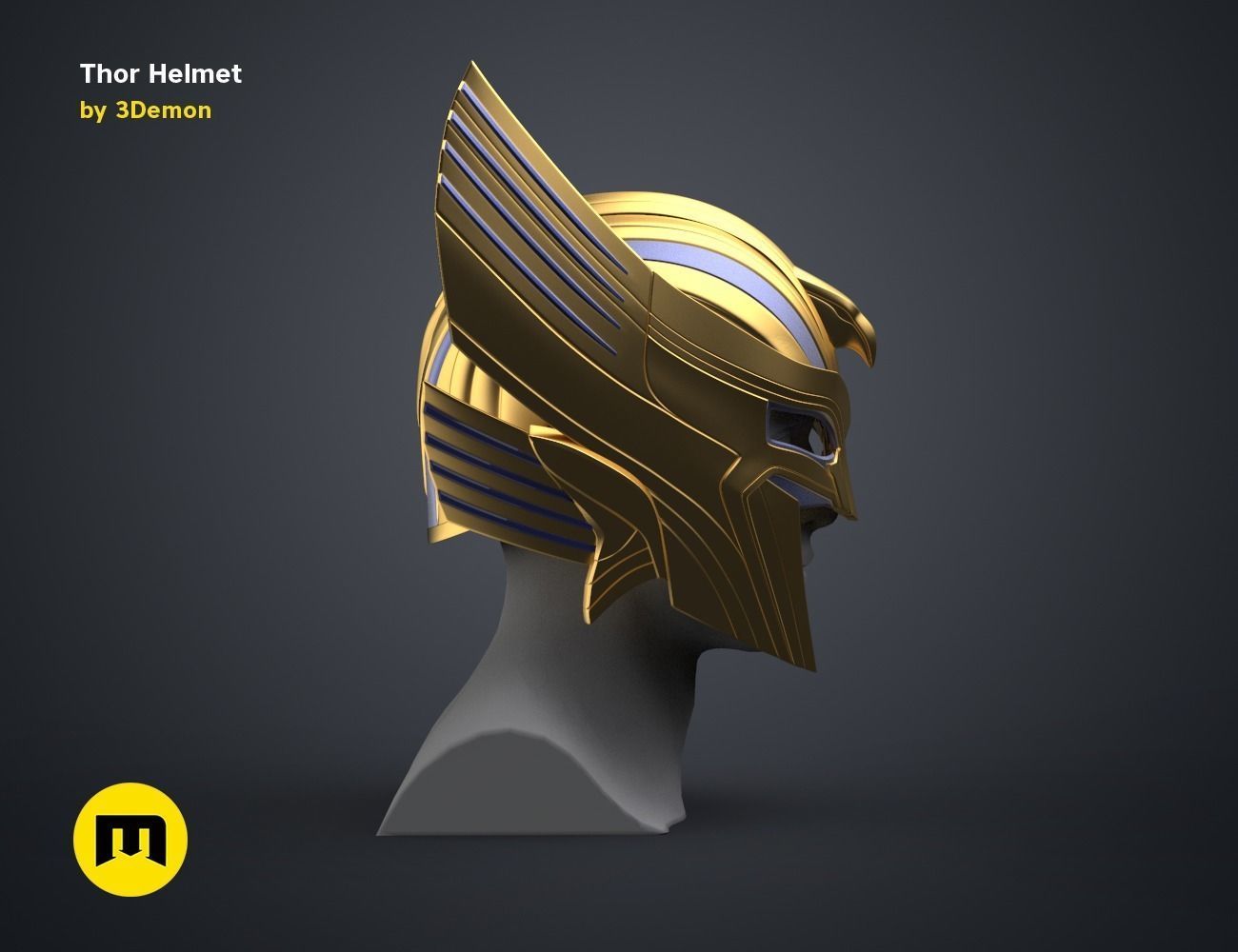 Thor Helmet Love and Thunder 3D print model_4