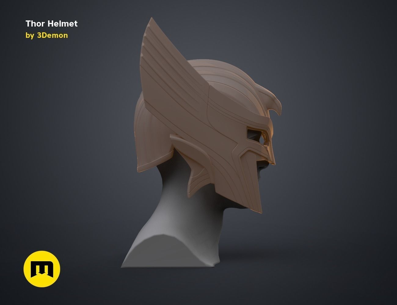 Thor Helmet Love and Thunder 3D print model_16