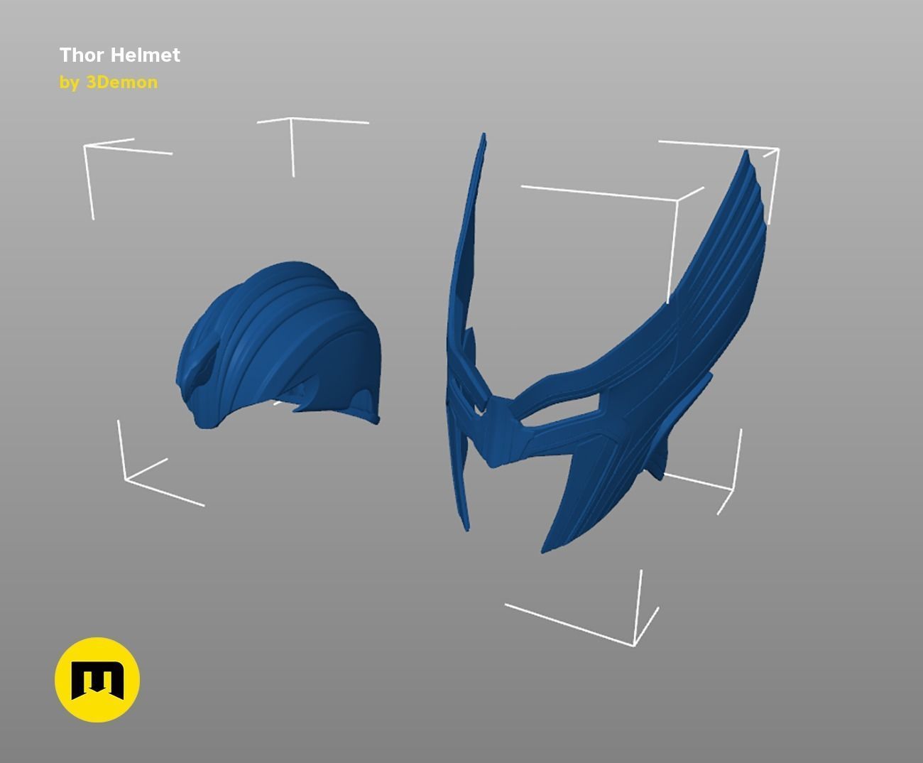 Thor Helmet Love and Thunder 3D print model_6