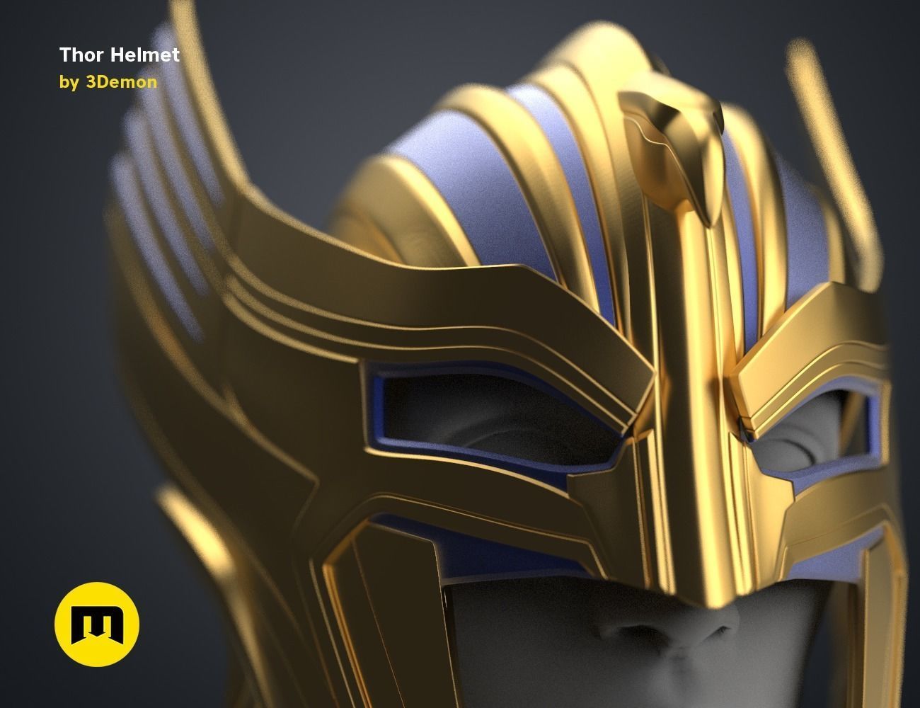 Thor Helmet Love and Thunder 3D print model_10