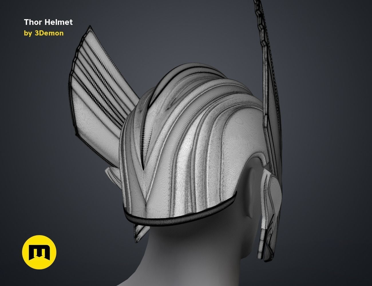 Thor Helmet Love and Thunder 3D print model_20