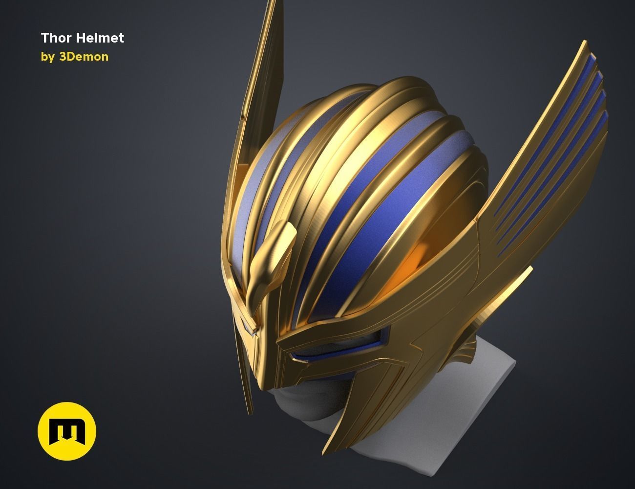 Thor Helmet Love and Thunder 3D print model_11