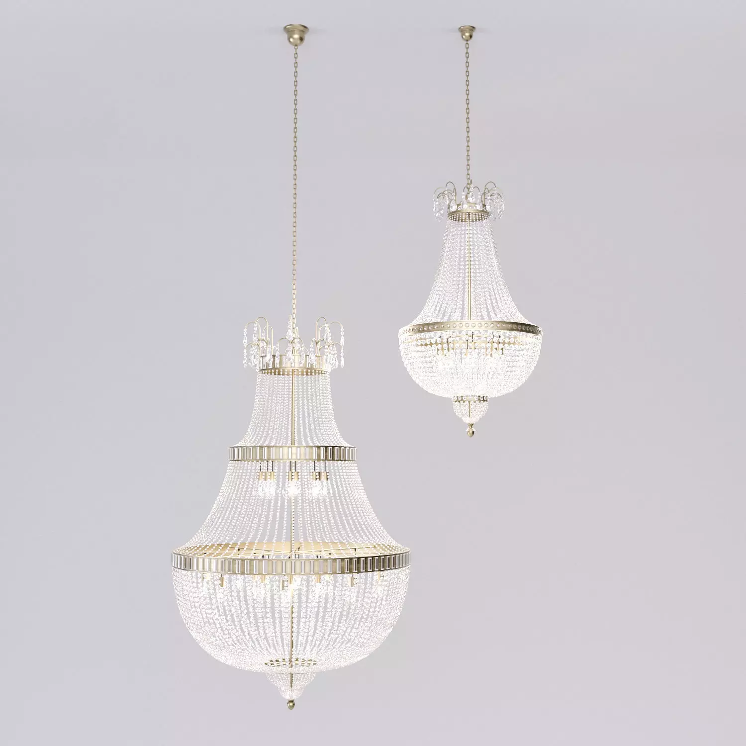 Classic Crystal Chandelier 3D model