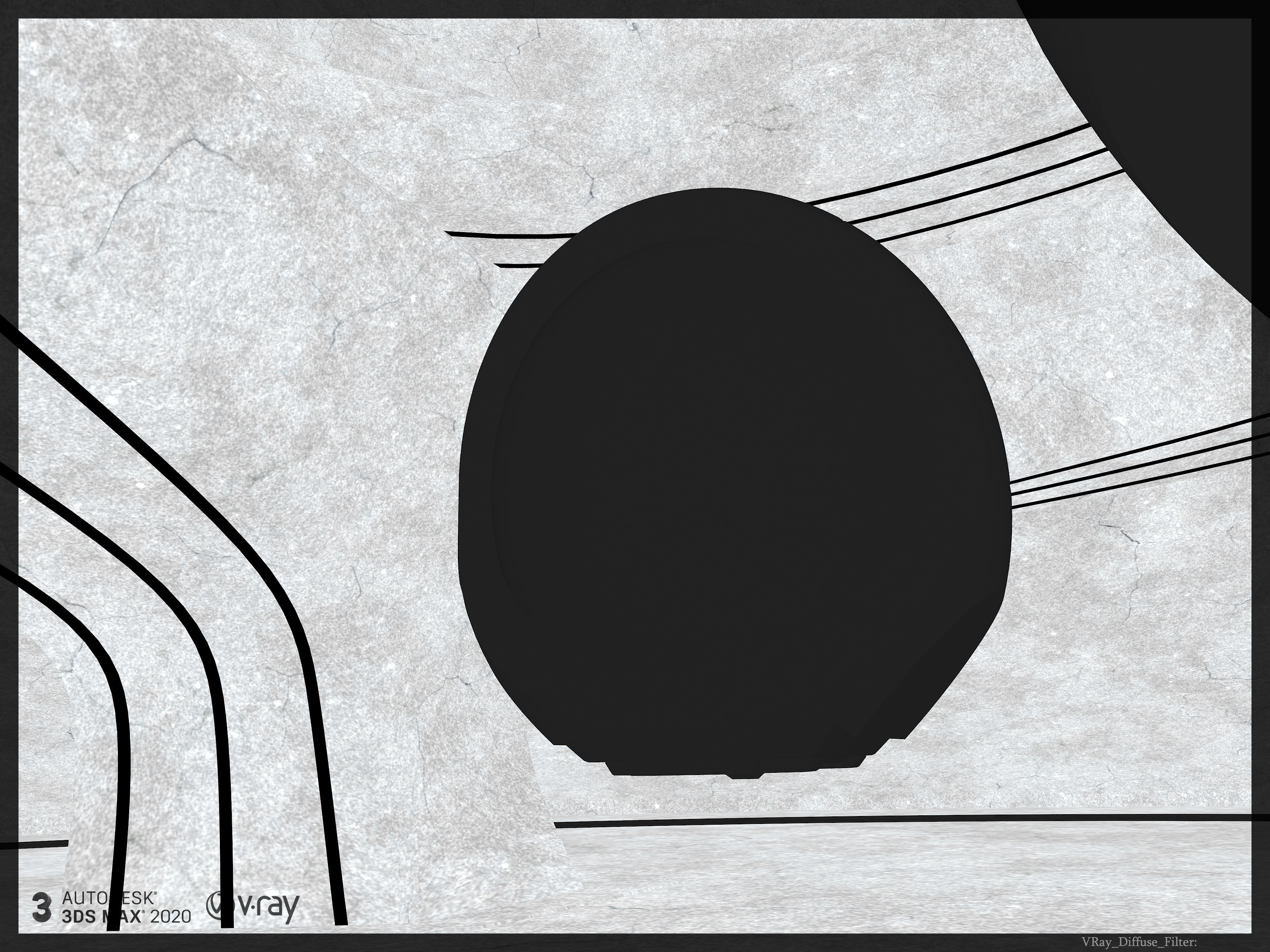 Synthetic matt plastic soft Black- Texture_10