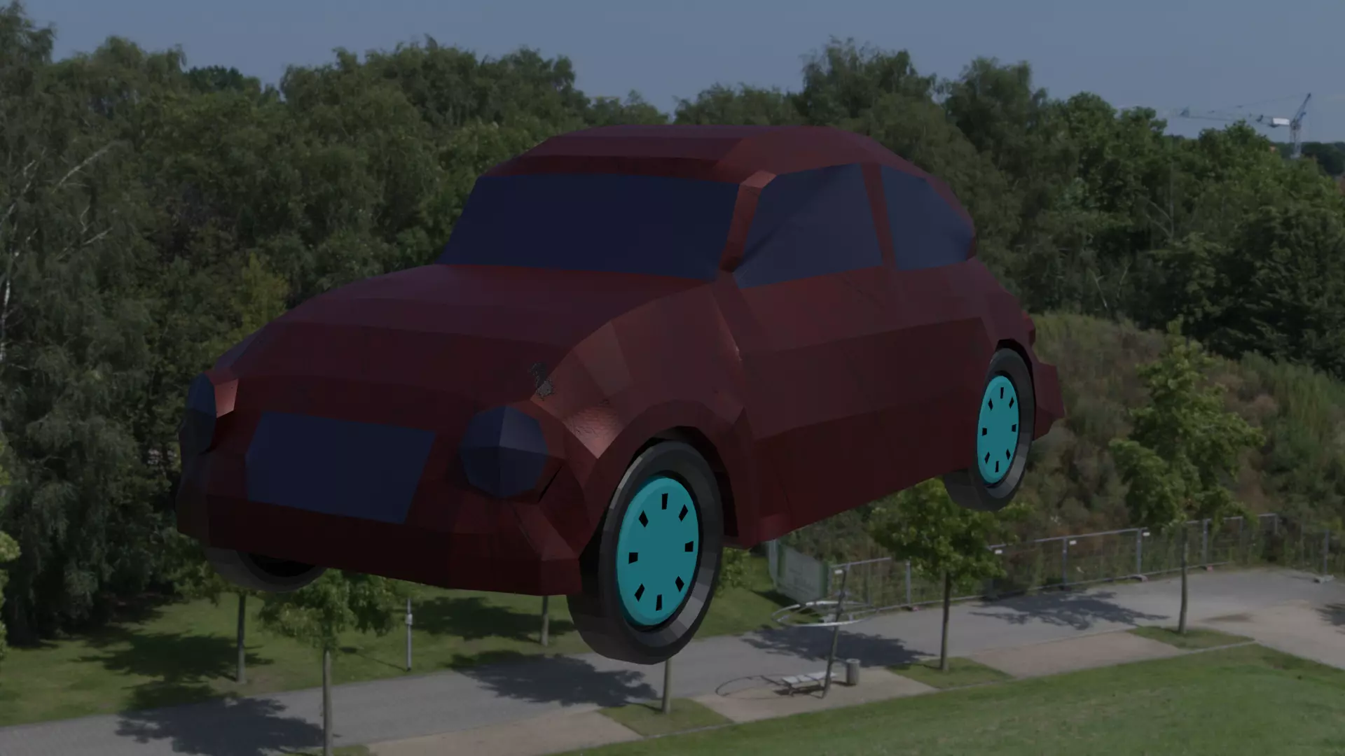 Toy Car lowpoly Free 3D model