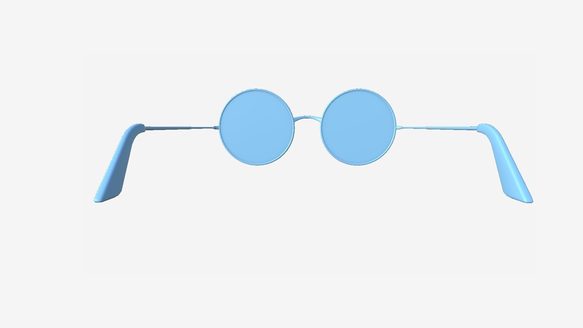 Sunglass Rounded D02 Golden Red - Character Design Fashion Low-poly 3D model_10