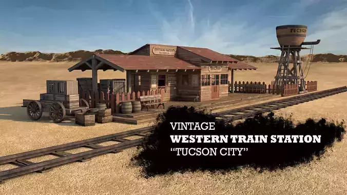 Tucson City Vintage Western Train Station