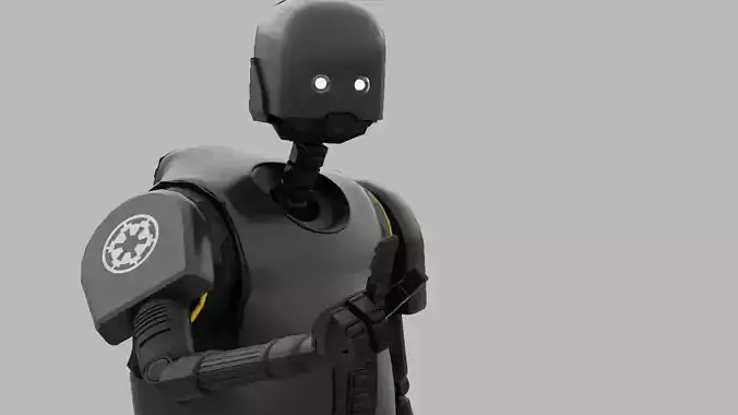 Rogue One Imperial robot   rigged 3D model