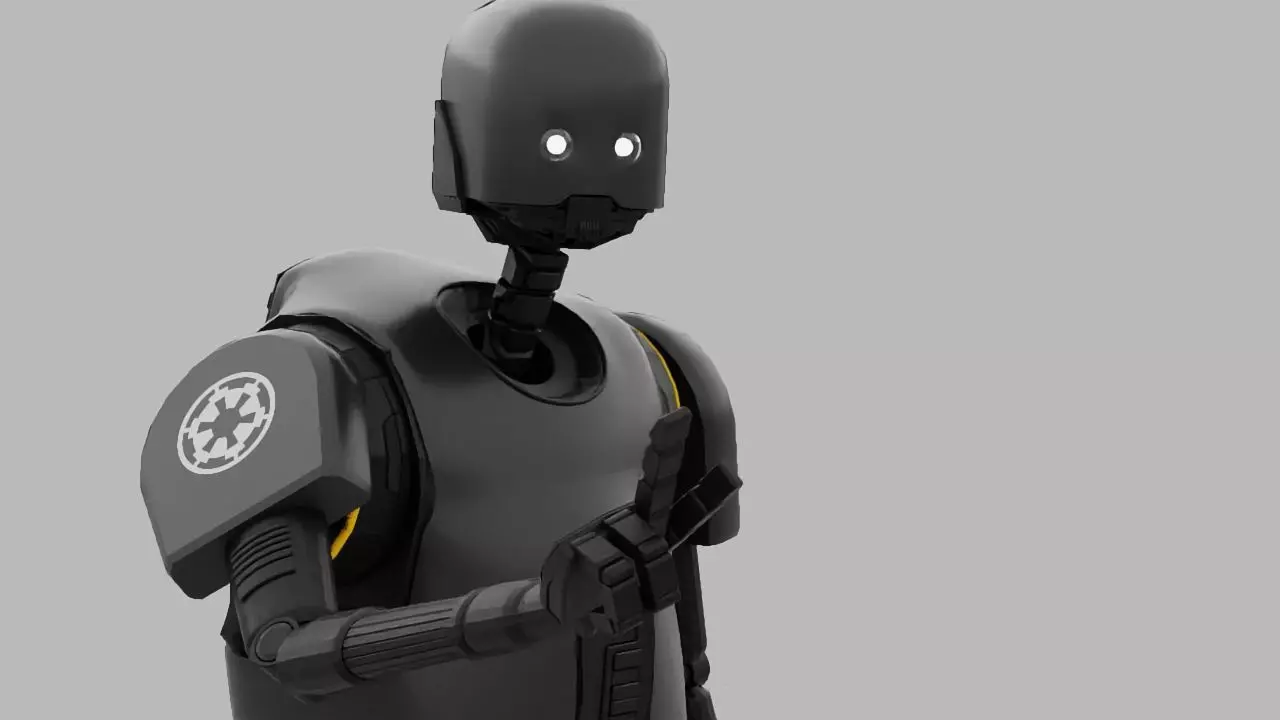 Rogue One Imperial robot   rigged 3D model_0