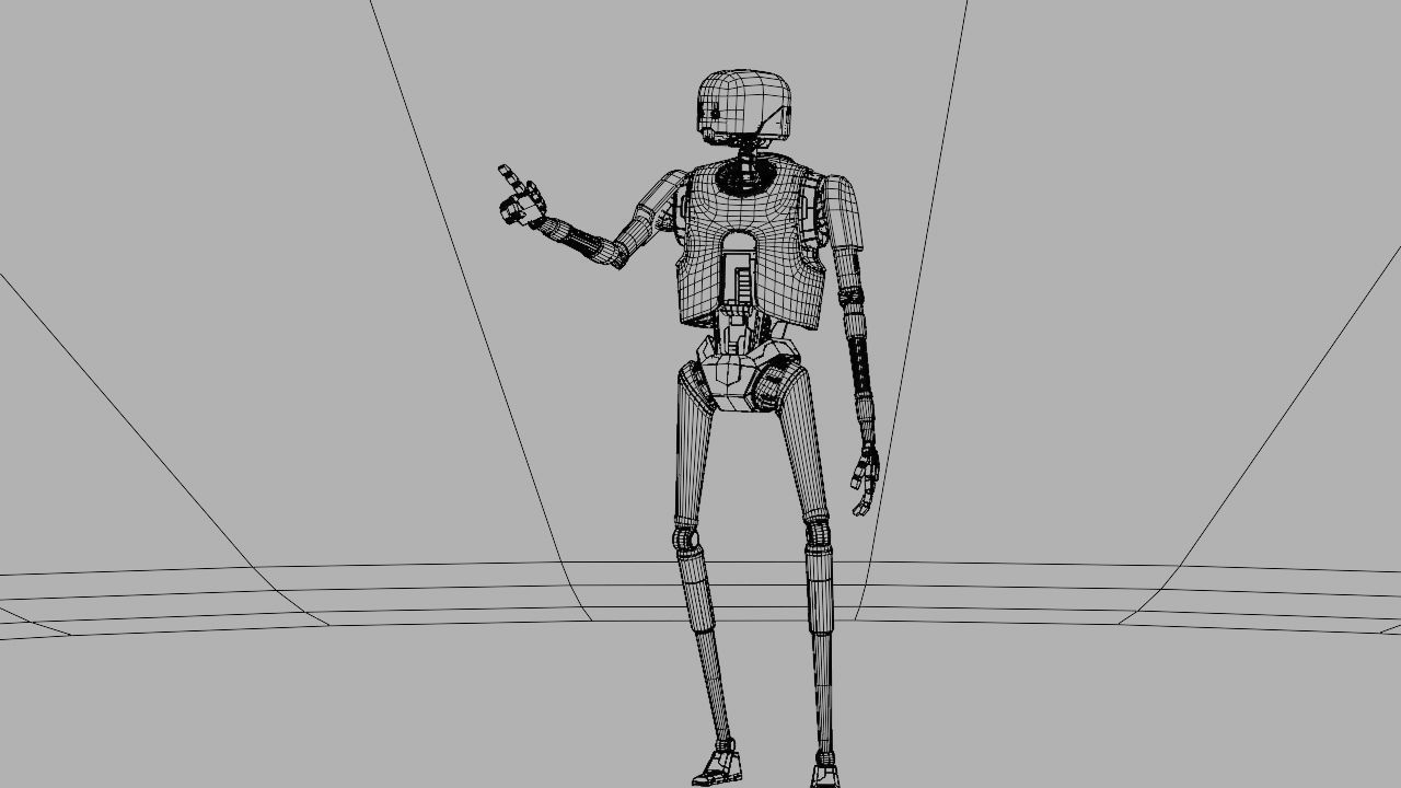 Rogue One Imperial robot   rigged 3D model_24